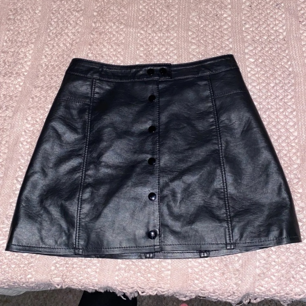 Black Leather Skirt